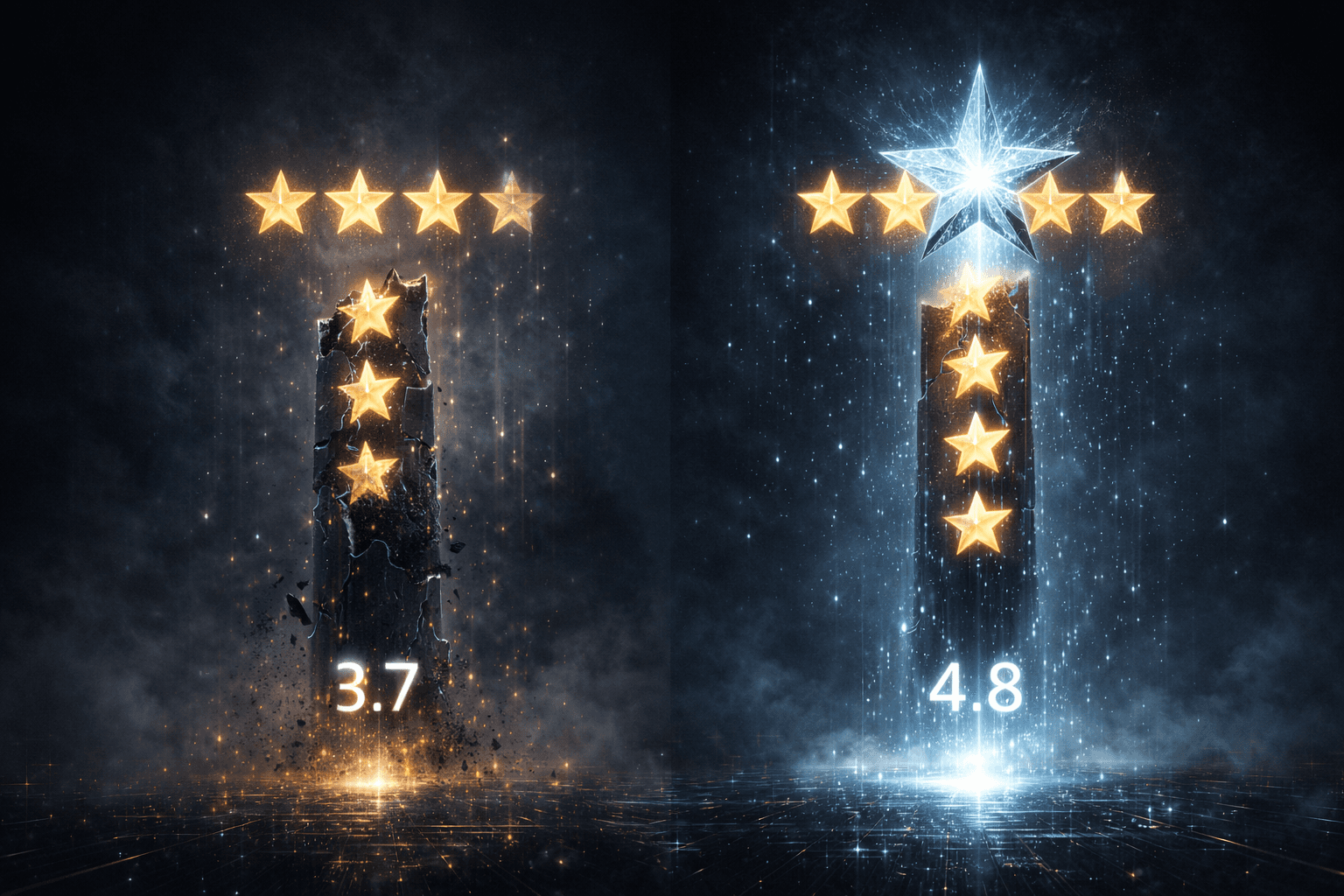 Warum dein Konkurrent 4,8 Sterne hat (und du nicht)